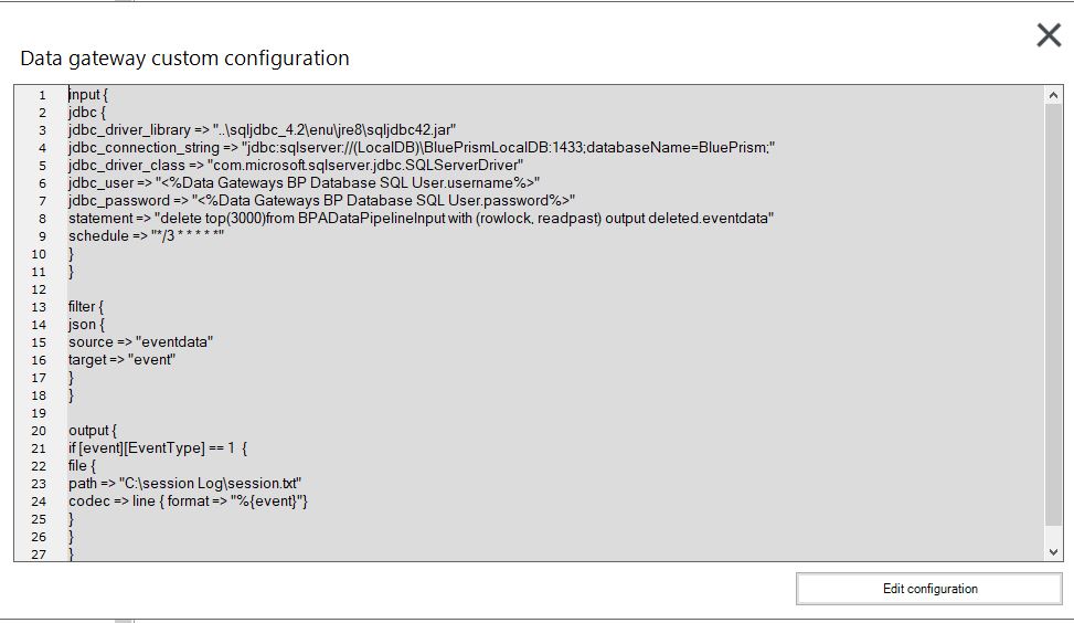 Data Gateway Configuration issue - SS&C Blue Prism Community