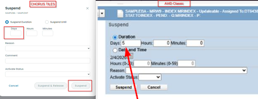Compare Suspend Windows